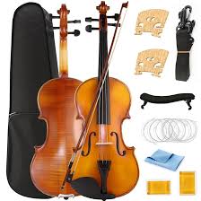 Amazon.com: Eavnbaek Violin 44 Full Size Set, Solid Wood Fiddle for Adults  Beginners Students Kids, with Hard Case, Violin Bow, Shoulder Rest, 2  Rosins and Extra String : Musical Instruments