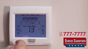 The thermostat keeps the compressor off for a few minutes before restarting, to prevent equipment damage. New Honeywell Th 8000 Thermostat Service Champions Heating Air Conditioning Youtube