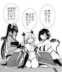 lily, sheth, and maha (shachiku succubus no hanashi) drawn by gentsuki |  Danbooru