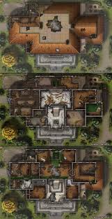 Battlemap Essenheim Manor A Three Level Stately Home And Banquet Hall 34x22x3 Fantasymaps Building Map Castle Illustration Abandoned Mansion