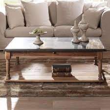 table basse rectangulaire classique chic pin granite 124x74x43cm wilfried table basse table basse rectangulaire table basse en pin