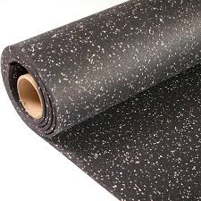Nutek Rolled Rubber 48 In X 120 In Black With Eggshell Flecks Loose Lay Color Flecked Rubber Sheet With Images Rubber Flooring Rolled Rubber Flooring Multipurpose Flooring