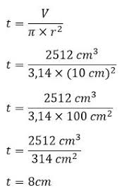 R = 5 cm l = 314 cm². Tabung Pengertian Ciri Unsur Sifat Rumus Contoh
