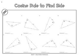 Which law of cosine do you use? Non Right Angle Trigonometry Area Of Triangle Cosine Rule And Sine Rule