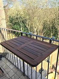 Click Deck Balcony Table Hardwood Folding Hanging Small Balcony Design Patio Railing Balcony Design