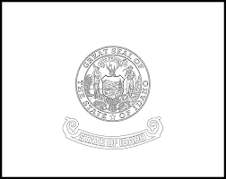 State of oregon blue coloring two. Idaho Flag Coloring Page State Flag Drawing Flags Web