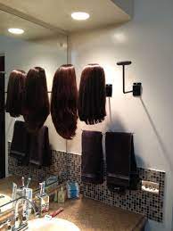 Amazing Way To Keep Ur Wigs So They Stay Gorgeous But Out Of The Way A Hat Display Rod Wig Display Diy Wig Wig Display Ideas