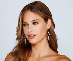 Windsor Snake Print Large Hoops