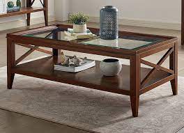 With a design that focuses on contemporary simplicity, it will complement any decor. Izar Dark Oak Wood Glass Coffee Table By Furniture Of America