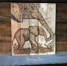 Elephant Family Wood Wall Artsafari Jungle Nursery Decorbaby Etsy In 2021 Jungle Nursery Decor Elephant Wall Art Elephant Wall Decor