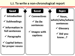 july 2013 non chronological reports primary school how to write a report university lecturer