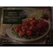 In fact, it was likely invented by indian immigrants living in the uk, where it has become. Trader Joe S Paneer Tikka Masala With Spanish Basmati Rice Calories Nutrition Analysis More Fooducate