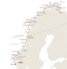 Reiseinformasjon mellom norge og danmark. Den Klassiske Rundrejse Bergen Kirkenes Bergen Hurtigruten