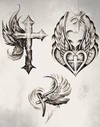 This tattoo is made up of a cross and wings, and it is mostly used to symbolize devotion to christianity. Cross Rosary S Praying Hands