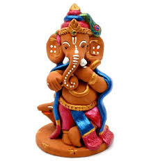 Hand Painted Terracotta Ganesha Eco Friendly Ganesha Ganesha Baby Ganesha