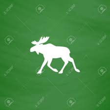 Elch Flache Ikone Nachahmung Zeichnen Mit Weisser Kreide Auf Gruner Tafel Flacher Piktogramm Und Schulbretthintergrund Vektor Illustration Symbol Lizenzfrei Nutzbare Vektorgrafiken Clip Arts Illustrationen Image 61401930
