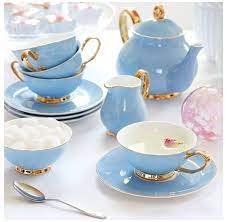 Love My Dress Weddings On Instagram Cool In Blue We Love This Sophieconran Tea Set Available On Prezola Their Blog Tea Set Tea Pots Tea Sets Vintage