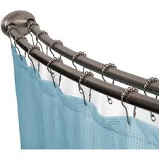 Smart Rod Double Curved Tension Shower Curtain Rod Brushed Nickel 39 97 Shower Rod Double Shower Curtain