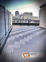 Composite Exterior Deck Tiles Outdoor Flooring Terrace Floor Deck Tiles