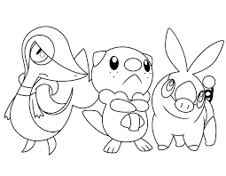 In aboriginal january 2021 as allotment of the unova week event, shiny snivy will be released. Snivy Oshawott Tepig Coloring Page Free Printable Coloring Pages For Kids