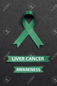 A yellowish or greenish liver may indicate jaundice or a similar condition, a dark brown color may indicate alcohol poisoning, a black color can indicate terminal emphysema, and white or grayish tones may indicate cancer. Emerald Green Color Ribbon Liver Cancer Awareness Stock Photo Picture And Royalty Free Image Image 102456482