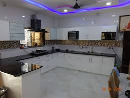 High Gloss White Hdf Material Modern Kitchen By Aashita Modular Kitchen Modern Mdf Homify In 2020 Bungalow House Design Modern Kitchen High Gloss White
