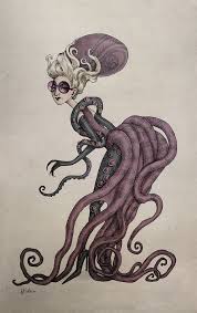 Esme Gigi Geniveve Squalor With Her Octopus Dress In The Grim Grotto A Series Of Unfortunate Events Netflix A Series Of Unfortunate Events Character Sketches