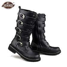 Price and other details may vary based on size and color. Motorcycle Boots Men Punk Martin Pu Leather Boots Moto Steampunk Boots Belt Buckle Military Boots Mid Calf Shoes Protective Gear Motocycle Boots Aliexpress