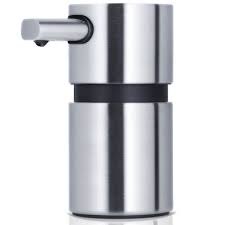 Bathroom countertop soap dispensers:this auto foaming soap dispenser would help to avoid cross infection, the black automatic foam soap dispenser will release hand lotion automatically when the sensor detects your hands. Blomus 7 Ounce Round Areo Soap Dispenser W Push Pump Silver Soap Dispensers