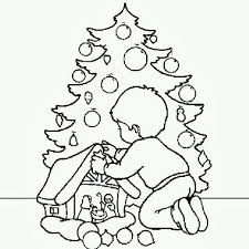 Bambino Con Albero E Presepe Disegno Di Natale Da Colorare Pagine Da Colorare Di Natale Colori Di Natale Imprimibili Di Natale