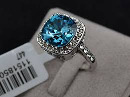 Sizes 6 8 18k Wgp Swarovski Crystal Ring Is Going Up For Auction At 7pm Mon Mar 11 Wit Sapphire Jewelry Ring Blue Sapphire Jewelry Swarovski Crystal Rings