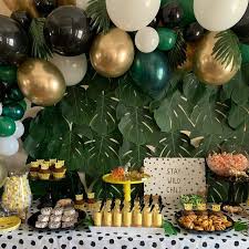 Balloon Garland Wild One Balloon Garland Green Gold White Black Balloons Jungle Party Safari Party Tropical Birthday Party Pool Party Decorations Safari Party