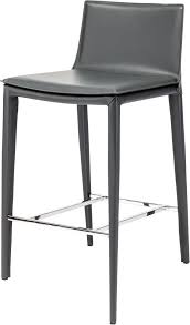 Bar stools made of steel and hardwood are available from menards in a variety of styles to complement your home décor. Nuevo Palma Bar Stool Dark Grey Leather Hgnd105 Modern Furniture Canada