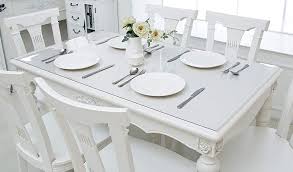 Amazon Com Ostepdecor Custom 1 5mm Thick Crystal Clear Dining Room Table Protector 60 X 42 Inch Plastic Protective Table Table Pads Table Vinyl Table Covers