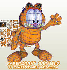 Papercraft Garfield Paper Crafts Garfield 3d Paper Crafts