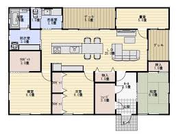 34坪4ldk中庭のあるおしゃれな平屋の間取り図 平屋間取り 間取り 間取り図 二世帯住宅 間取り