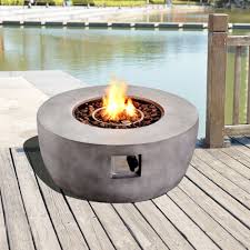 We ship to all lower 48 states. Peaktop Round Concrete Gas Fire Pit Teamson Home Uk