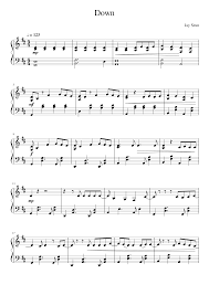 Down Jay Sean Sheet Music For Piano Solo Musescore Com