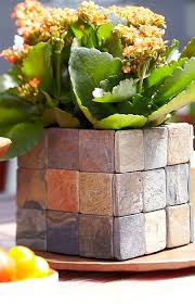 Ceramic tiles ceramic tiles ceramic tiles. Concrete Block Planter Planters Glassware Garden Art Concrete Diy Projects