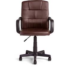 Mainstays Tufted Leather Mid Back Office Chair Multiple Colors Walmart Com Office Chair Black Office Chair Tufted Leather