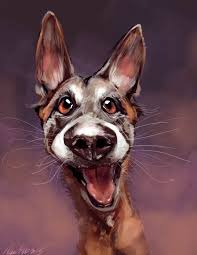 Untitled 128 Ps Dog Caricature Canine Art Dog Art