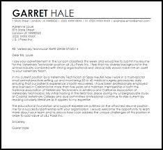 Over the past few years, i've reviewed resumes for veterinarians from all walks of the profession. Veterinary Technician Cover Letter Sample Cover Letter Templates Examples