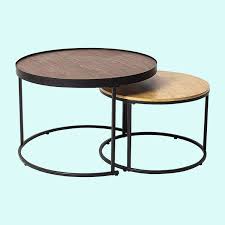 Having evolved from their original function of holding tea cups, these mainstays now perform a variety of tasks—book. No 3320r Round Nesting Coffee Tables Set Of 2 Industrial Wood Tabletop Accent End Table With Metal Frame Buy Coffee Tables Set Round Coffee Table Round End Tabel Product On Alibaba Com