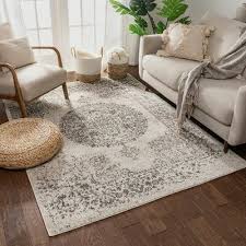When it comes to choosing a rug, the texture is also very important. Charlton Home Rothenberg Dark Grey Area Rug Wayfair Ca Dark Wood Floors Living Room Vintage Rug Living Room Area Rugs