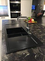 mat zwarte villeroy en boch spoelbak keuken idee keuken keukens