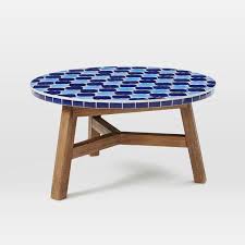 We're taking terrazzo to a whole new level with the mosaic coffee table. Mosaic Tiled Brown And Blue Coffee Table