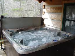 Mountain lodge with a hot tub! Private Log Cabin Vacation Rentals Hot Tubs Boone Blowing Rock Nc