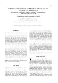 Read reviews from world's largest community for readers. Pdf Improving Agricultural Resilience To Climate Change Through Soil Management