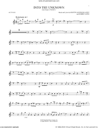 Aurora Into The Unknown From Disney S Frozen 2 Sheet Music For Alto Saxophone Solo