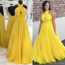 Farbiger brautkleidet ist in trend für 2021. Grosshandel Brautjungfernkleider 2019 Gelb Chiffon Fur Junior Hochzeit Gast Kleid Trauzeugin Halter Ruckenfrei Nach Mass Von Beautyday 63 53 Auf De Dhgate Com Dhgate